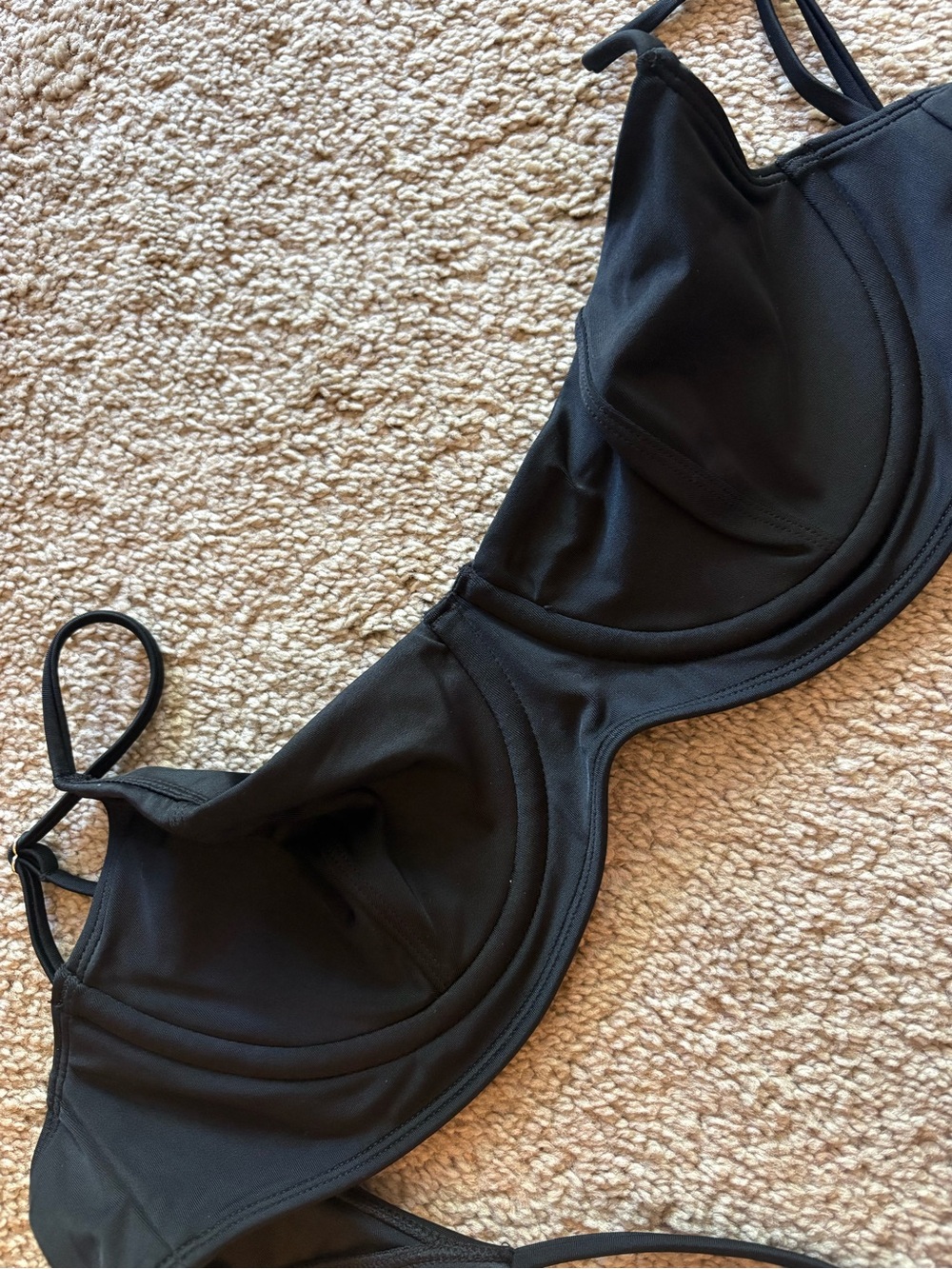 PacSun Black Madison Balconette Underwire Bralette Bikini Top - Picture 2 of 5